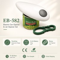 Ouvre-boîte automatique à une touche, ouvre-bocal électrique à découpe lisse, ouvre-bouteille fonctionnant sur piles, compact 162g, gadget de cuisine CE ROHS