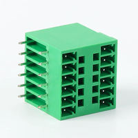 RS 15EDGRH-3.81mm Connecteur mâle à angle droit à deux niveaux, bornier enfichable, PA66 300V Vert 8A