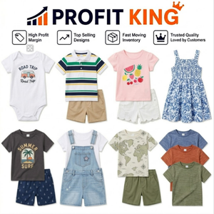 Conjunto de Verano Fresco para Bebé con Estampado Degradado Ligero, Chaleco y Pantalones Cortos, Múltiples Especificaciones, Mezcla Aleatoria, Envío a Granel - Product Image 1