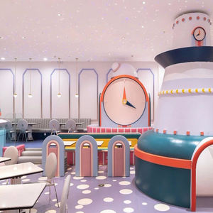 Parque Infantil Interior Temático Sweet Color para Niños, con Tobogán y Piscina <span class=keywords><strong>de</strong></span> Arena, Materiales <span class=keywords><strong>de</strong></span> Esponja/Madera/PVC, para Restaurantes y Uso Familiar (Padres e Hijos) - Product Image 4