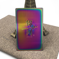 Tarjetas de visita metálicas de acero inoxidable con grabado láser, llamadas de contacto, sublimación, código QR