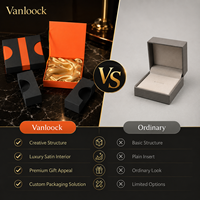 Boîte d'emballage de bijoux de luxe personnalisée avec intérieur en satin de soie, boîte cadeau haut de gamme pour collier, bague, boucles d'oreilles, vente en gros