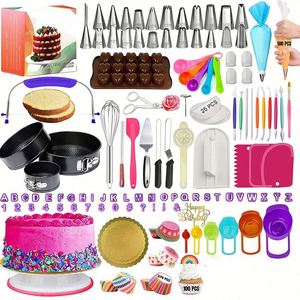 700-Piece Eco-Friendly Plastic Cake Turntable Set with Fondant Baking Tray and Decoration Nozzles for Bakeware Cake Decoration - Product Image 6