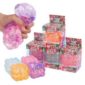 Cross-border New <b>Christmas</b> Gold-powder Cube Maltose Thermoplastic Rubber Squishy Stress-relief Toy <b>Boxed</b> Venting Rebound - Product Image 5