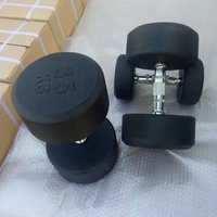 PINJIAN Équipement de fitness professionnel pour la vente en gros transfrontalière, Haltère kg à tête fixe, en PVC noir, durable et personnalisable, spécial salle de sport
