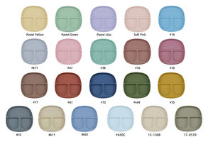 Bangxing – assiettes personnalisées de qualité alimentaire pour enfants, bavoir, bol à sucette, vaisselle Portable pour micro-ondes, ensemble d'alimentation en <span class=keywords><strong>Silicone</strong></span> pour bébé, 100% - Product Image 5