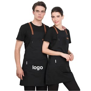 2025 OEM bán buôn dày vải hàn phụ nữ không thấm nước Đồng bằng màu đầu bếp nấu có thể điều chỉnh cắt tóc biểu tượng tùy chỉnh bếp tạp dề - Product Image 1