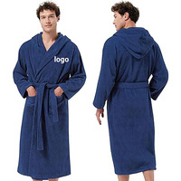 Soft Unisex Custom Logo Hotel Bathrobe Extra Large Terry Bathrobe Breathable 100% Cotton Bathrobe Hotel Women Poly Bag Man