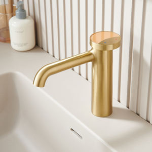 Robinet de lavabo monocommande <span class=keywords><strong>en</strong></span> laiton à capteur tactile multicolore, à montage sur plan, avec cartouche céramique, pour usage hôtelier, design moderne - Product Image 2