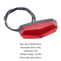 Feux arrière LED pour vélo électrique, 1/2/5 pièces, feux arrière d'avertissement de sécurité, accessoire de remplacement pour vélo électrique