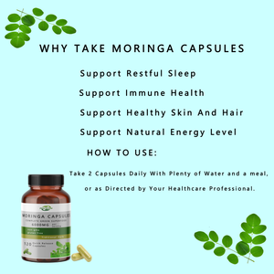 Private Label Moringa Capsules 6000mg for Immune Support Restful Sleep Support OEM Available - Product Image 3