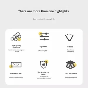 <span class=keywords><strong>Table</strong></span> de camping pliable en aluminium portable pour l'extérieur, multifonctionnelle, <span class=keywords><strong>marché</strong></span> nocturne, ouverture rapide, tables pliantes rapides avec tabouret - Product Image 5