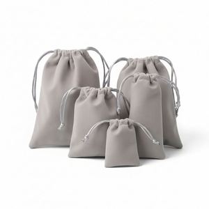 OEM Manufacture Wholesales Custom Logo Lash Jewelry Drawstring <b>Velvet</b> Pouch Cosmetics Packaging Bag - Product Image 6