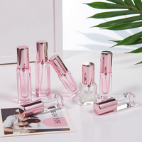 Flacon pulvérisateur de parfum vide en verre rose de luxe personnalisé haut de gamme 5 ml 10 ml 20 ml 30 ml pour huile essentielle, cosmétique et voyage