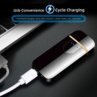 Nouveau briquet électronique portable rechargeable avec écran tactile, design moderne, chargement USB, idéal pour les cadeaux d'affaires