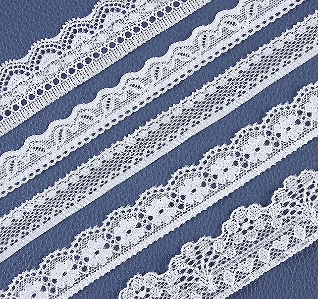 Spandex Lace Elastic Nylon Tricot Lace Trimming for Clothing