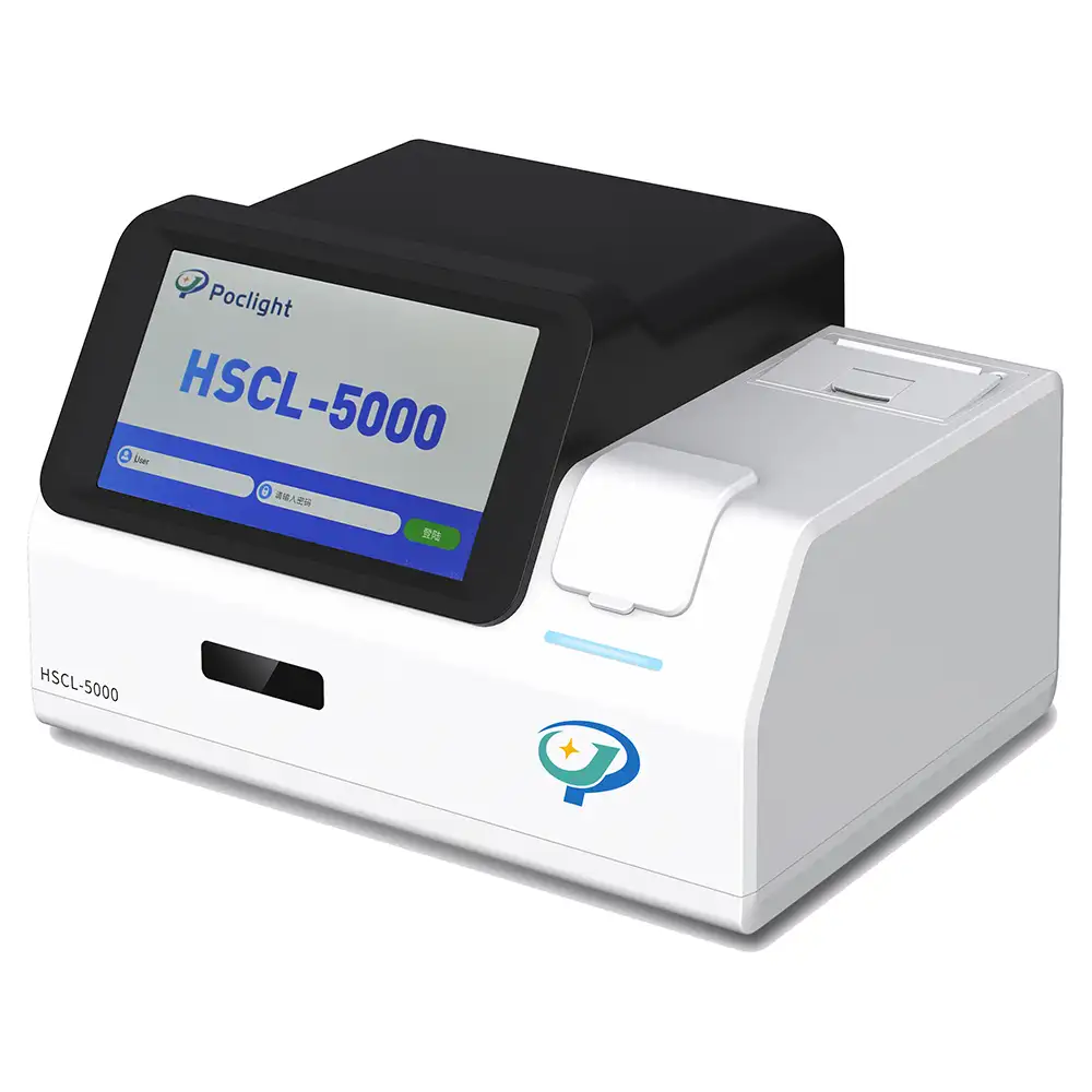 रासायनिक संदीप्ति clia विश्लेषक उपकरण अभिकर्मक मेनू के साथ HSCL-5000 वी डी परीक्षण अभिकर्मक