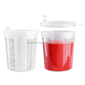 Paint Mix And Measure Container Buckets Disposable 5 Quart 174oz Plastic Epoxy Resin Paint Mixing Cup