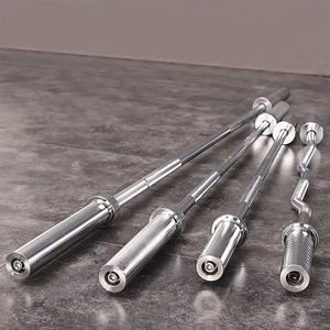 Barre d'haltères professionnelle incurvée <span class=keywords><strong>Olympique</strong></span> 20kg avec 2 colliers pour haltérophilie à domicile et entraînement par panneaux - Product Image 5