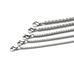 Collier Hip Hop de haute qualité 2/2,5/3 mm, chaîne de mode, bijoux, chaîne carrée, accessoires, colliers pour femmes et hommes, acier inoxydable - Product Image 3