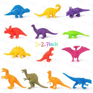 Çocuklar ücretsiz hediye 13 stilleri gökkuşağı renk mini dinozor figürinler gashapon makinesi için özel plastik hayvan figürü oyuncak kapsül oyuncak