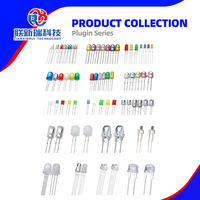 Diode LED DIP à tête ronde de type chapeau de paille, 1.8mm, 3mm, 5mm, 8mm, 10mm, à clignotement lent ou rapide, pour indicateur de signalisation