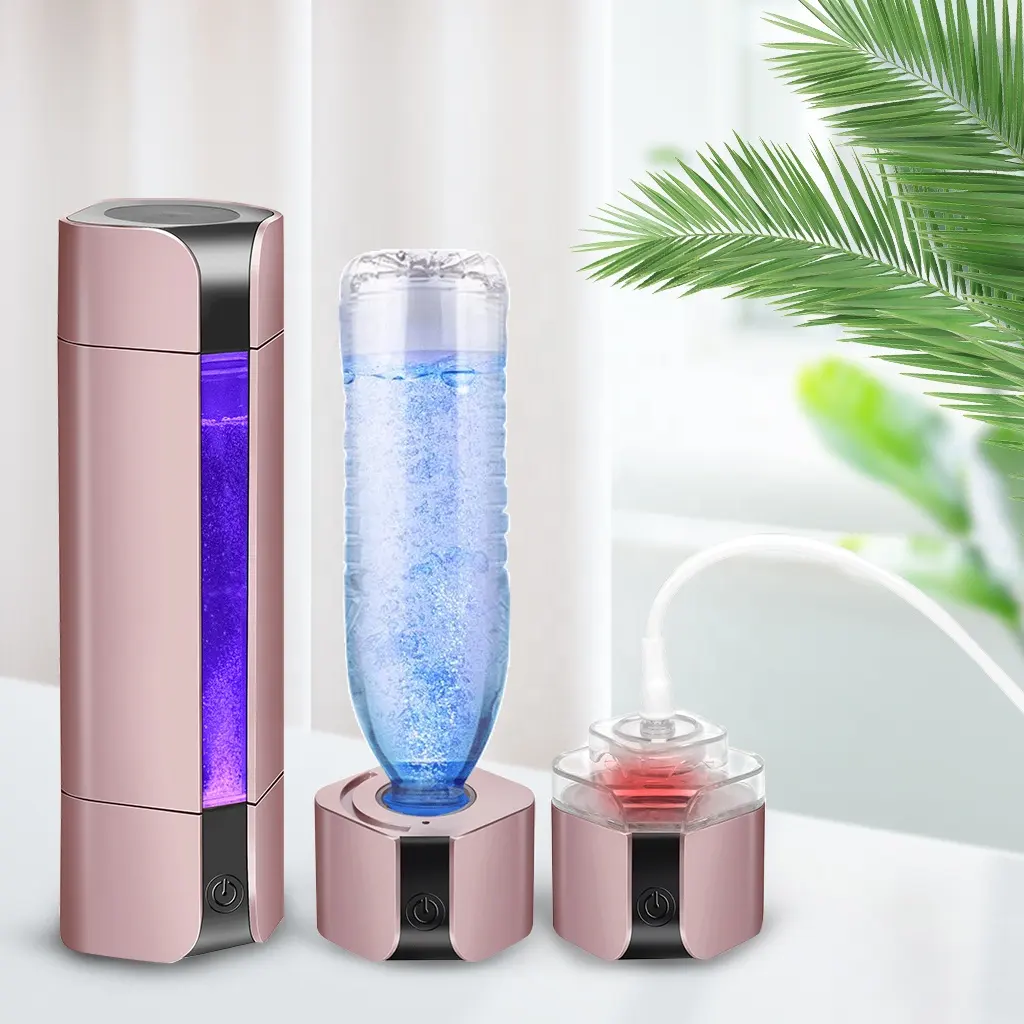 Portable Hydrogen Water Bottle With Inhaler Hydrogen Water Generator for Inhalation and Drinking Water