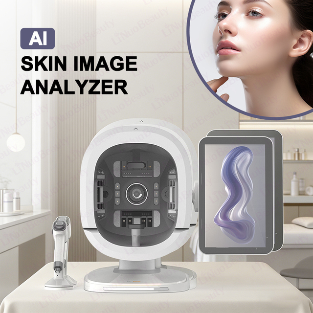 Professional 3D AI Skin Analysis Machine Facial Aanlyzer Skin Scanner Skin Detection Pigmentation and Moisture Analysis Device