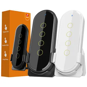 Tuya Smart Life APP ZigBee Wireless Smart Home 4 Gang 12 Scene Switch Touch Light Remote Control Zigbee 3.0 Bridge Protocol