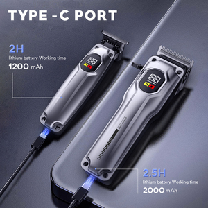 Máy cắt tóc không dây chuyên nghiệp, sạc lại được, tiếng ồn thấp, lưỡi cắt sát, dành cho salon, tiệm cắt tóc, thép không gỉ, dùng cho khách sạn - Product Image 5