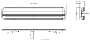 41 ''tuyệt đẹp tất cả màu đen mỏng dẫn ánh sáng thanh không dây xe tải dẫn đèn 1040 <span class=keywords><strong>mm</strong></span> 3W hổ phách dẫn cảnh báo lightbar Điều kiện Mới - Product Image 3