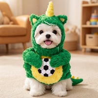 Costume de transformation amusant pour petits chiens, design dinosaure 3D, style dessin animé, chaud pour l'hiver, en polyester lavable, cosplay