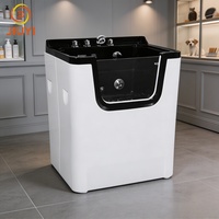 Baignoire professionnelle pour spa pour animaux de compagnie avec panneau frontal transparent pour salon de toilettage pour animaux, supportée par l'usine