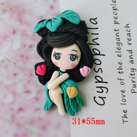 Lot dos plat résine dessin animé princesse pour enfants cheveux vêtements accessoires nouveauté bricolage résine fille ornements