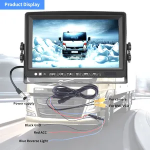 Heavy Duty 24V Foeklift Hd U Bracket Model 2 Kanaals Video-Ingang Met Snshade Achteraanzicht Back-Up Truck Monitor 7 Inch Voor Auto