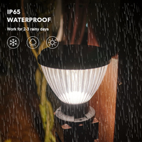 Lampu pilar Led luar ruangan surya tahan air IP65 pencahayaan lanskap lampu tiang tenaga surya gerbang utama Modern