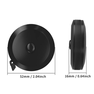 150cm/60in Eco-Friendly Black Plastic <strong>Tape</strong> <strong>Measure</strong> For Body Fabric Sewing Tailor Cloth Knitting Craft - Product Image 3