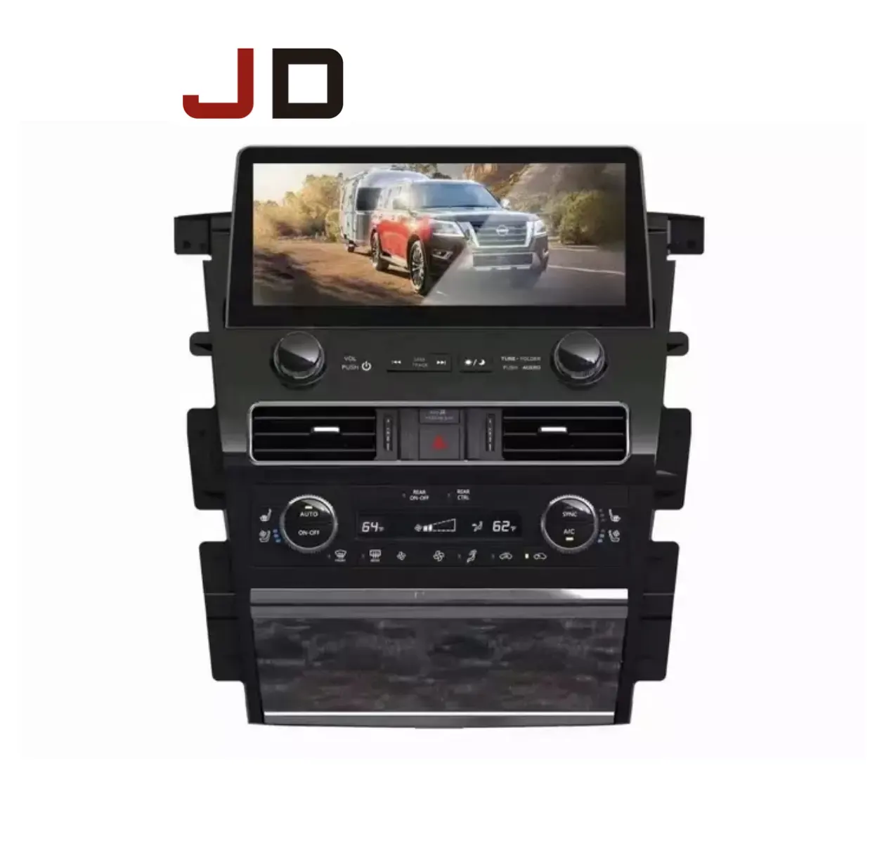 Jd auto 12.3 "android rádio automotivo, para nissan patrol y62 2015 - 2022 rádio multimídia player navi stereo