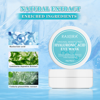 Masque en feuille de cristal à l'acide hyaluronique, végétalien, à base de plantes, pour les yeux, anti-rides, réduit les cernes, marque privée