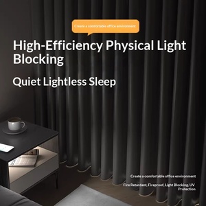 Cortina Ignífuga de Poliéster Gris Clase B1 <span class=keywords><strong>con</strong></span> Alto Nivel de Sombreado para Hoteles, Salas de Ordenadores, Cibercafés, Dormitorios Escolares - Product Image 3
