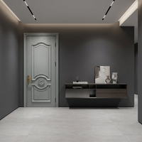 Porte intérieure en bois moderne et minimaliste OEM KX-45, portes affleurantes en polymère résistantes aux rayures, finies pour projets immobiliers de chambres à coucher