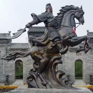 Sculpture de statue <span class=keywords><strong>Guan</strong></span> <span class=keywords><strong>Yu</strong></span> grandeur nature en bronze coulé décoration extérieure - Product Image 5