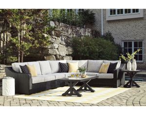Muebles de Patio, Conjunto de Asientos de Mimbre Moderno con Cojines, Conjuntos de Salón para Exteriores, Sofá Esquinero de Ratán para Jardín - Product Image 3
