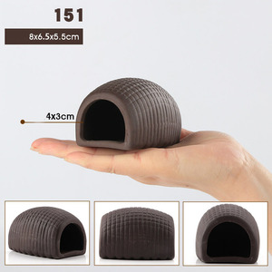 Paarse Kleipot Visbak Keramische Schedel <span class=keywords><strong>Aquarium</strong></span> Decoraties Voor Garnalen Fokken Verbergen Grot Doos En Zak Verpakking - Product Image 6