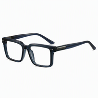 Monturas Cuadradas TR90, Anti Luz Azul, Diseño Extra Grande, Gafas Ópticas Unisex 84008-4