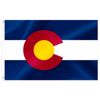 Drapeaux de l'État du Colorado 3x5FT en polyester avec œillets métalliques pour fêtes, défilés, événements sportifs, décorations extérieures