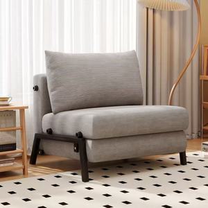 Canapé-<span class=keywords><strong>lit</strong></span> moderne pliable de haute qualité à double usage avec cadre métallique et tissu écologique, idéal pour appartement et chambre à coucher - Product Image 4