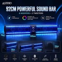 Barre de son 34 pouces pour VTT, UTV et voiturette de golf, personnalisée OEM, 200W, IP65, LED, BT5.0, 12V, Fourniture directe usine
