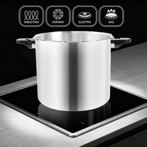 Casserole à pression en aluminium anti-explosion de qualité commerciale pour hôtel et restaurant, grande capacité de 23 L, avec manomètre - Product Image 6