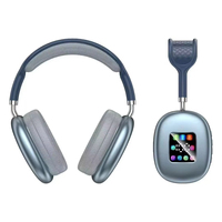 Casque sans fil HiFi RTS P9 Plus, casque stéréo de haute qualité en cuir, casque avec lecteur de carte TF, lecteur de musique